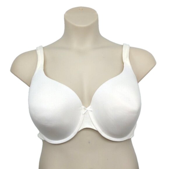 Cacique Lane Bryant Women Bra T Shirt Cotton Blend Plus Size 42DDD White - Picture 2 of 9